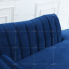 Sofá moderno de tela capitoné con chaise longue