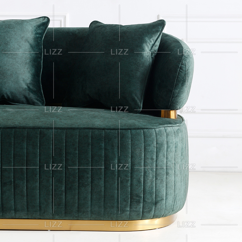 Hermoso sofá verde enorme para sala de estar