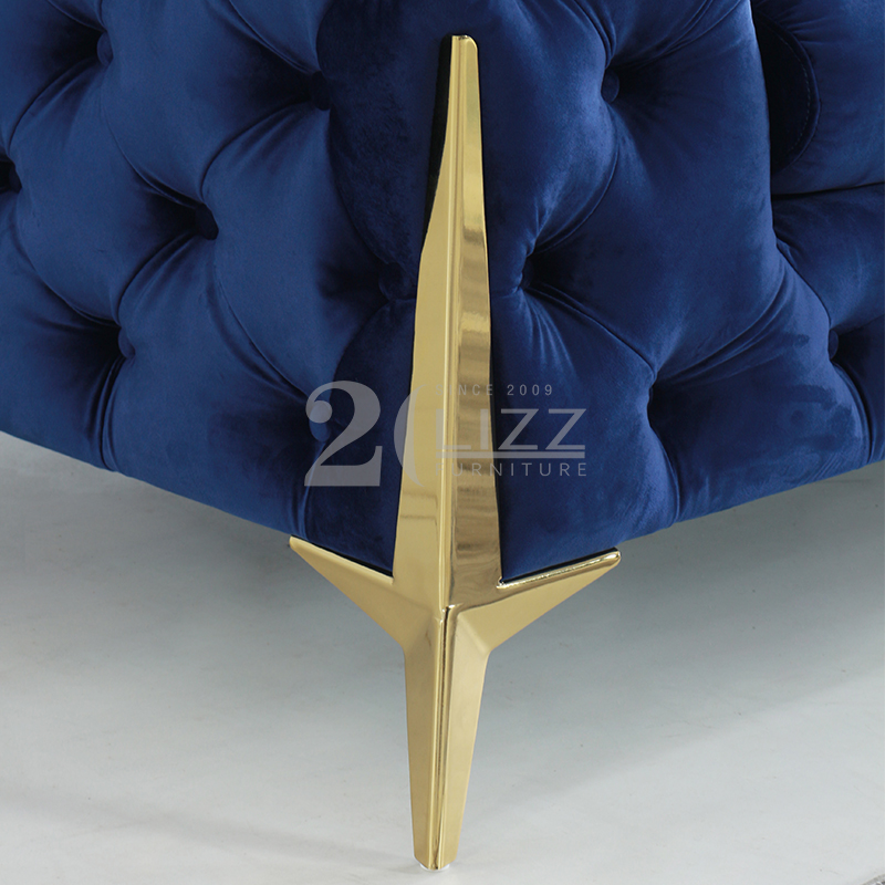 Sofá elegante de tela de acero flexible de gama alta