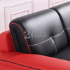Sofá de salón clásico grande en negro y rojo