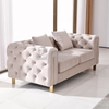 Sofá de tela Chesterfield de lujo contemporáneo