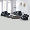 Muebles para el hogar Sofá de cuero negro para sala de estar