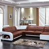 Sofá seccional llevado cuero de los muebles de la sala de estar con el reposacabezas ajustable