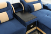 Sofá de sala de estar pequeño tradicional azul claro