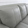 Sofá de cuero gris completo para sala de estar