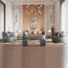 Sofá de salón de cuero contemporáneo con Ottaman