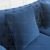 Sofá de tela de estilo clásico de ocio con sillón pequeño